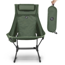 Load image into Gallery viewer, High Back Ultralight Folding Camping Chairs With Storage Pouches