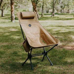 High Back Ultralight Folding Camping Chairs With Storage Pouches