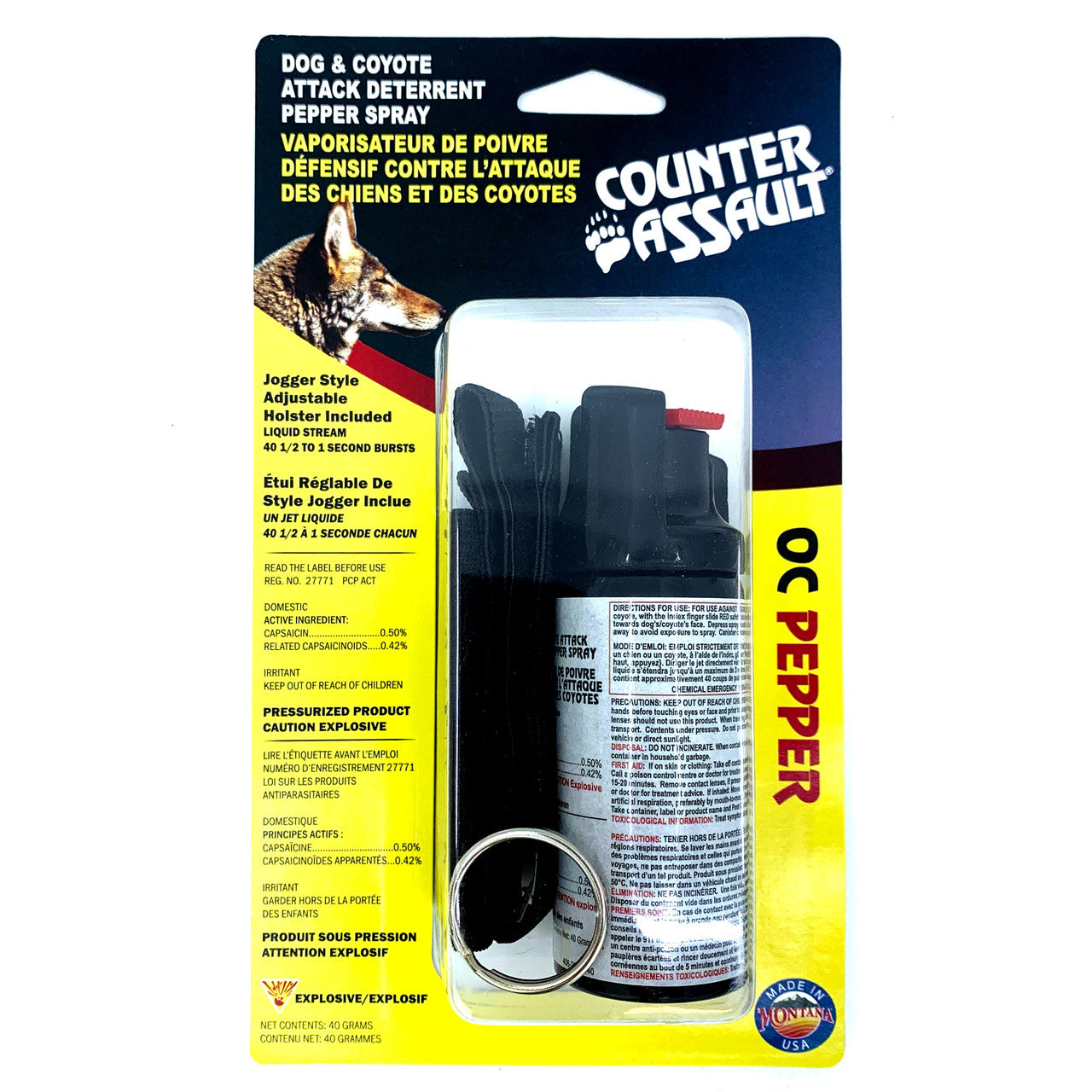 Dog Coyote Deterrent Pepper Spray w Holster Kawartha Adventure Store