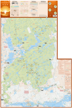Load image into Gallery viewer, Map of a region with water bodies and land features, framed by a border Kawartha Highlands Park 
