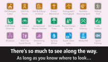 Load image into Gallery viewer, Collection of nature-themed icons with descriptive text on a white background
