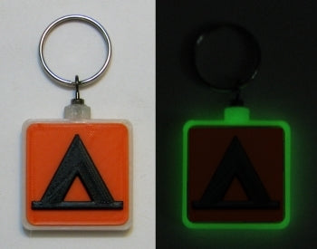 Orange tent - Kawartha Highlands Outdoor Keychains