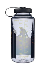 Load image into Gallery viewer, 32oz Wide Mouth Nalgene Bottle - Clear with Black Sasquatch
