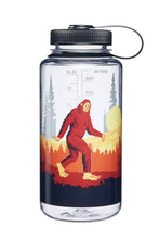 Load image into Gallery viewer, 32oz Wide Mouth Nalgene Bottle - Clear with Black Sasquatch
