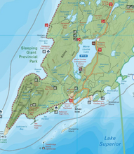 Load image into Gallery viewer, Sleeping Giant Provincial Park Ontario - Park Map
