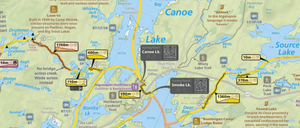 West Algonquin Paddling Map