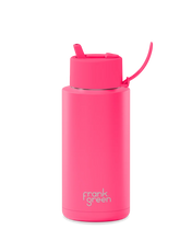 Load image into Gallery viewer, 34oz Bottle with Flip Straw Lid

